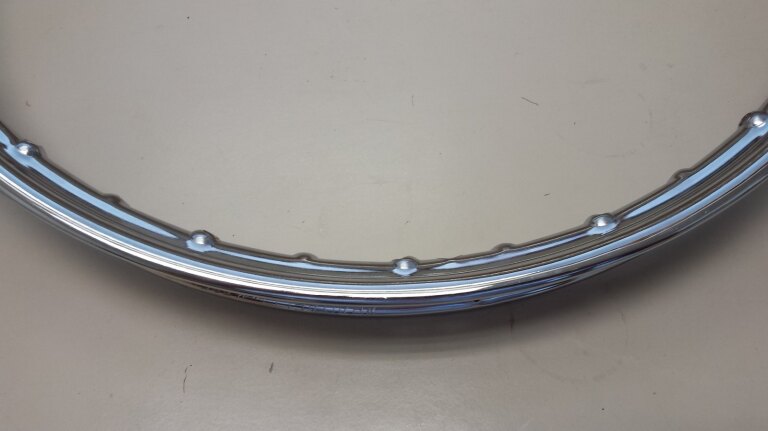 Moped rim / 18 Inch (1.20X18 / 30X459) / 36GTS / Italcerchio / UNI / Chromed /