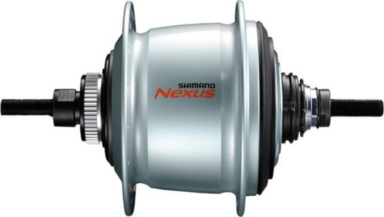 Rear hub / 135 MM / Fixed axle 187 MM / Disc (Centerlock) / 36GTS / Shimano / Nexus Inter 8 SG-C6001-8D / 8S / Silver / City