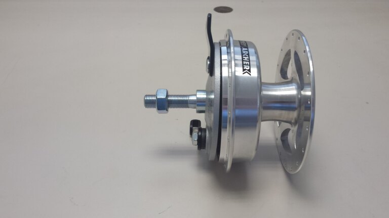 Rear hub Single side Drum 90mm /130mm axle / RIGHT / alu. (7 parts)