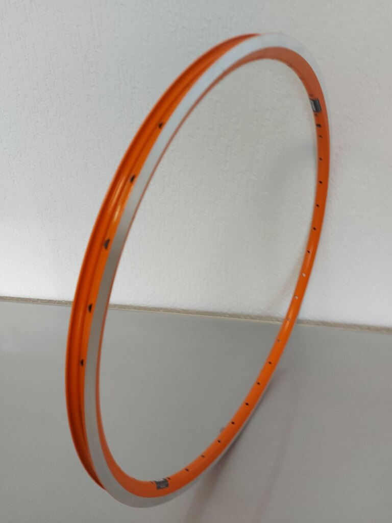 Felge / 622X19C / 36GTS / Doppelwandig / No eyelets / Rigida - Ryde / Andra 20 / Orange / Bremsfläche