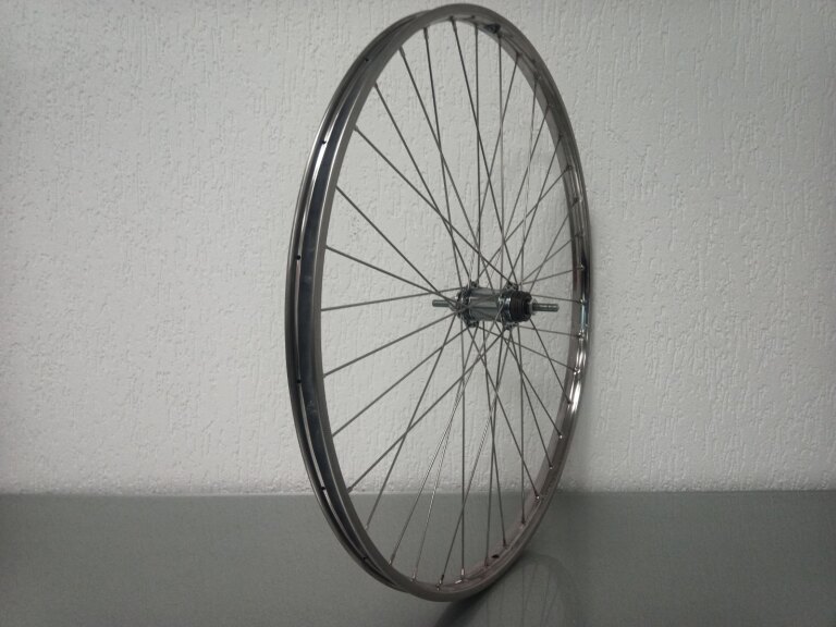 Rear wheel / 635X22C / Van Schothorst / ST32 RVS / Silver / Shimano / CB-E110 /  / 116 MM / Coaster brake / City