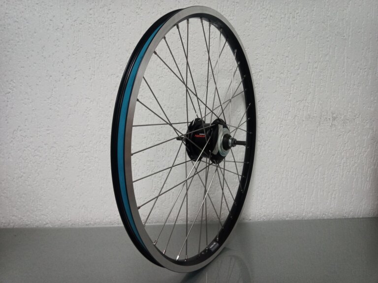 Roue arrière / 559X25C / Rigida - Ryde / Andra 40 / Noir / Shimano / Nexus Inter 8 SG-C6001-8R / 8S / 131 MM / Frein à rouleaux ou Frein sur jante / Cargo