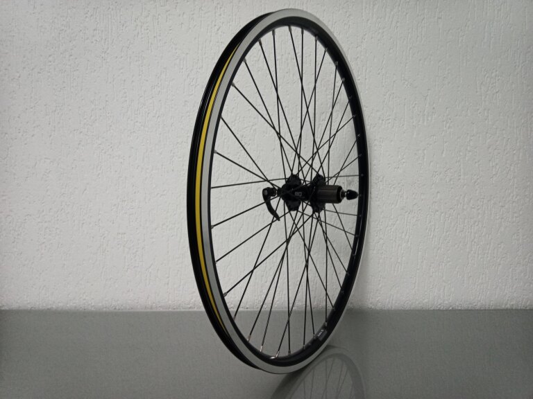 Achterwiel / 622X19C / Rigida - Ryde / Andra 10 / Zwart / BQ / BQ-RH30007 / HG Body 35 MM / 135 MM / Velgrem of Disc (Centerlock) / E-Bike