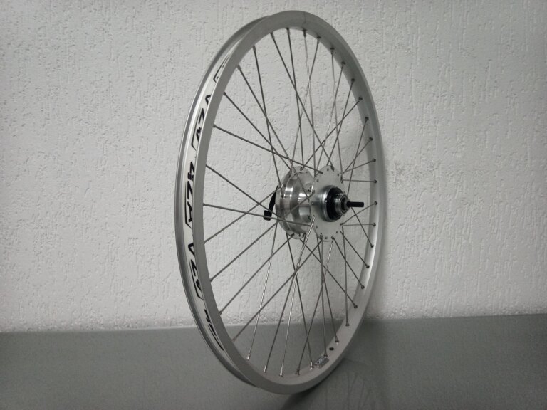 Hinterrad / 559X25C / Rigida - Ryde / Big Bull / Silber / Sturmey Archer / XL-RD3 / 3S / 118 MM / Trommelbremse 90 MM / Cargo