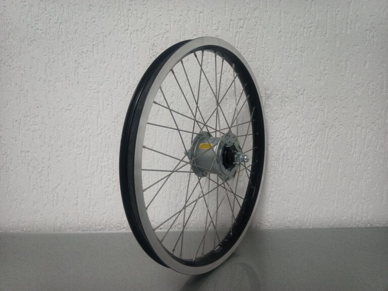 Roue avant / 406X25C / Rigida - Ryde / Andra 40 / Noir / Shimano / DH-C6000-3R-N 6V-3.0W Dynamo / / 100 MM / Frein à rouleaux / Cargo