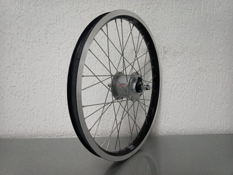 Voorwiel / 406X25C / Rigida - Ryde / Andra 40 / Zwart / Shimano / DH-C3000-3N-NT 6V-3.0W Dynamo /  / 100 MM / Velgrem / Cargo