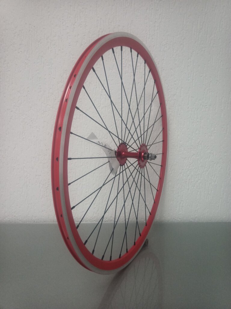 Vorderrad / 622X15C / Rigida - Ryde / DP18 / Rot / Sturmey Archer / HBT31 / 100 MM / Felgenbremse / Fixy - Singlespeed