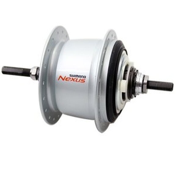 Moyeu arrière / 127 MM / Axe plein 180 MM / Frein à rouleaux / 32GTS / Shimano / Nexus Inter 7 SG-C3001-7R / 7S / Argent / City 