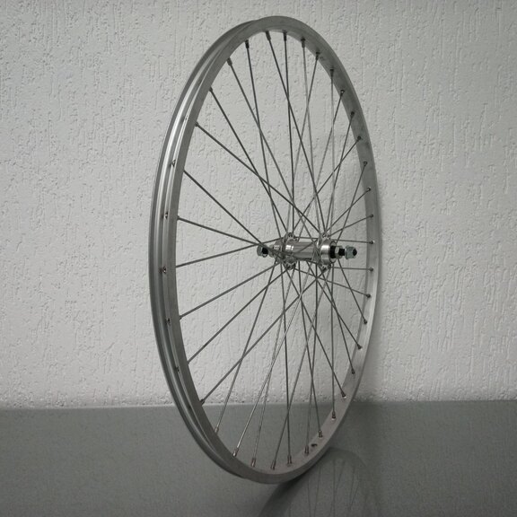 Rear wheel / 590X19C / Rigida - Ryde / Parallex / Silver / Sunrace / Others / Freewheel 5-S / 110 MM / Rim brake / City 