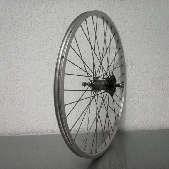 Rear wheel / 489X19C / Rigida - Ryde / RM-19 / Silver / Shimano / CB-E110 / 1S / 116 MM / Coaster brake / Kids 