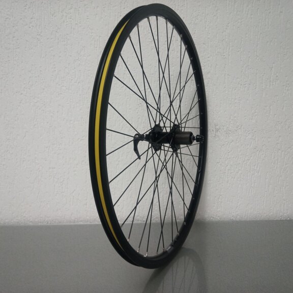 Rear wheel / 622X19C / Rigida - Ryde / Andra 10 / Black / BQ / BQ-RH30007 / HG Body 35 MM / 135 MM / Disc (Centerlock) / E-Bike 