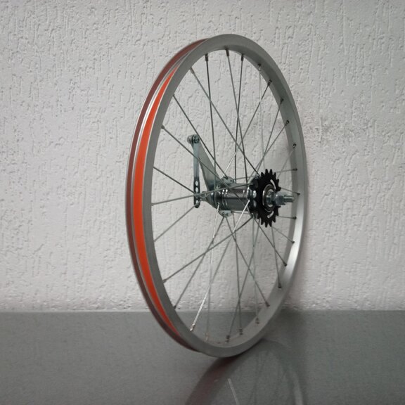 Rear wheel / 406X21C / Import / UNI / Silver / KT / Hi Stop / 1S / 110 MM / Coaster brake / Kids 