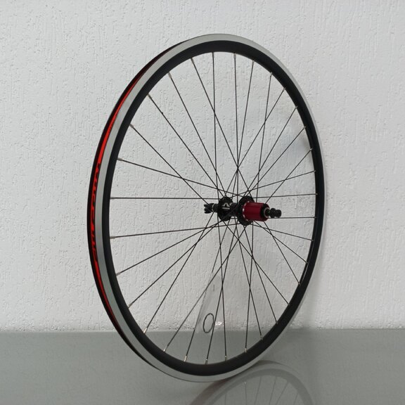 Roue arrière / 622X16C / Rigida - Ryde / DP16 / Noir / Novatec / F482SB-11S / HG Body 36,85 MM / 130 MM / Frein sur jante / Race 