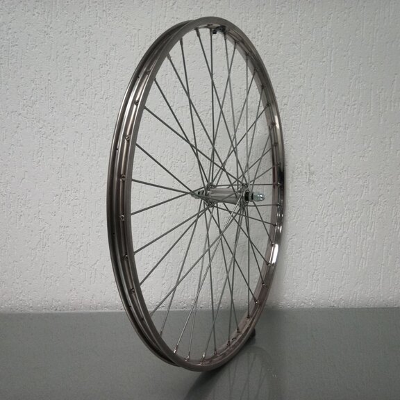 Roue avant / 559X22C / Van Schothorst / Acier inoxydable ST32 / Argent / Union / Autres / / 100 MM / Frein à rétropédalage / City 