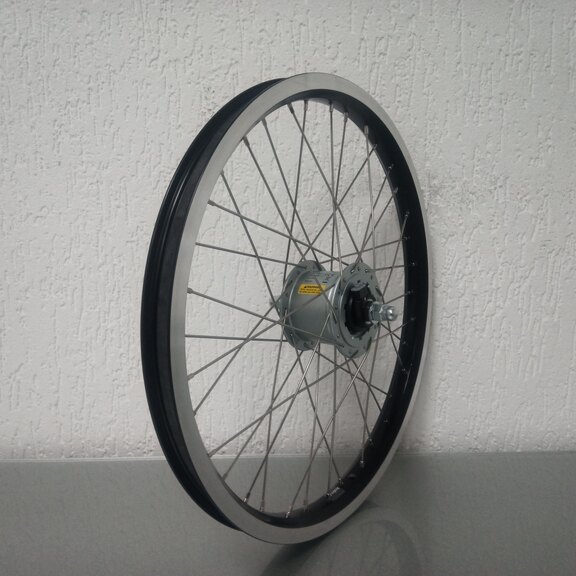 Roue avant / 406X25C / Rigida - Ryde / Andra 40 / Noir / Shimano / DH-C6000-3R-N 6V-3.0W Dynamo / / 100 MM / Frein à rouleaux / Cargo 