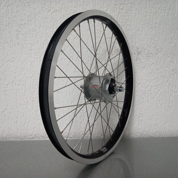 Front wheel / 406X25C / Rigida - Ryde / Andra 40 / Black / Shimano / DH-C3000-3N-NT 6V-3.0W Dynamo /  / 100 MM / Rim brake / Cargo 