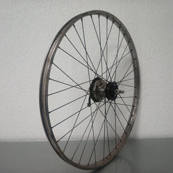 USED Rear wheel / 622X22C / Import / ST32 RVS / Silver / Sturmey Archer / AB3 / 3S / 127 MM / Drum Brake 70 MM / City 