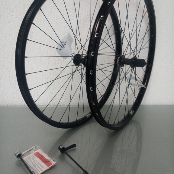 Wheelset / 584X25C / Rigida - Ryde / Big Bull / Black / Shimano / FH-M6000 Deore & HB-RM65 / HG Body 35 MM  / 135 MM / Disc (Centerlock) / MTB 