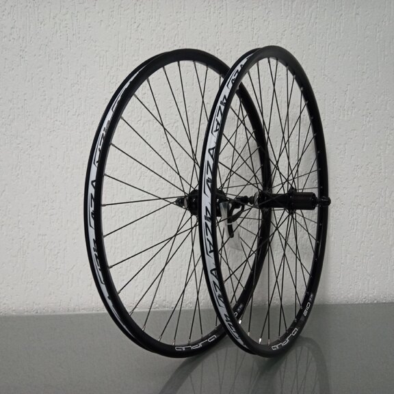 Laufradsatz / 559X18C / Rigida - Ryde / ANDRA 210 / Schwarz / Shimano / FH-TX505 Tourney / HG Body 35 MM / 135 MM / Disc (Centerlock) / MTB - Tour 