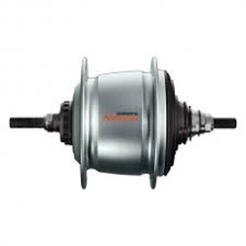 Achternaaf / 131 MM / Vaste as 203 MM / Rollerbrake + Velgrem /36GTS / Shimano / Nexus Inter 8 SG-C6001-8R / 8S / Zilver / City