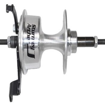 Rear hub / 135 MM / Fixed axle 180 MM / Drum Brake 70 MM / 36GTS / Sturmey Archer / X-RD / Freewheel 5-7S / Silver / City