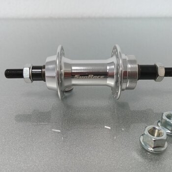 Rear hub / 135 MM / Fixed axle 170 MM / Rim brake / 36GTS / Sunrace / HBM45 / Freewheel 5-7S / Silver / City