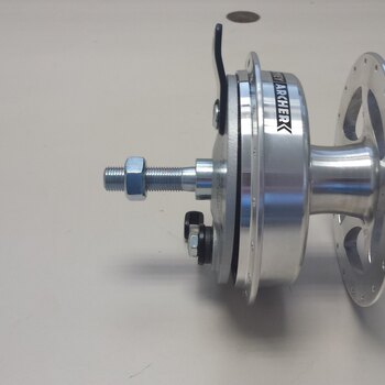 Rear hub Single side Drum 90mm /130mm axle / RIGHT / alu. (7 parts)