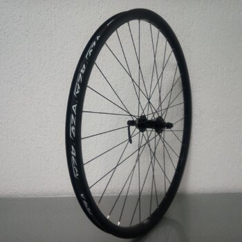 Roue avant / 622X25C / Rigida - Ryde / ZAC 25 / Noir / Shimano / HB-RM65 / / 100 MM / Disc (Centerlock) / VTT